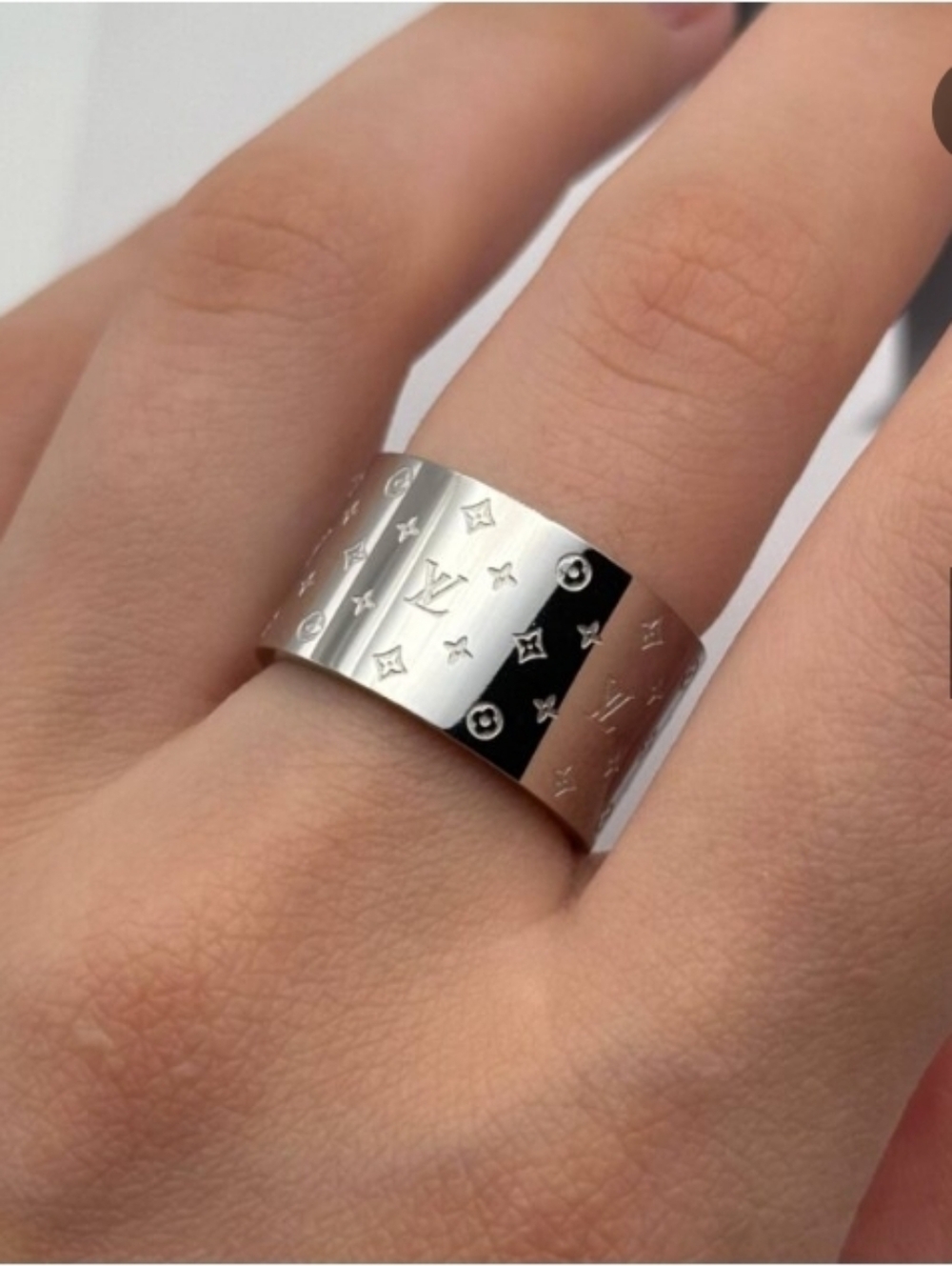 LV Nanogram Ring With Iconic Monogram
